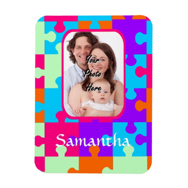 Íman Varsóvia colorida personalizada (Vertical)