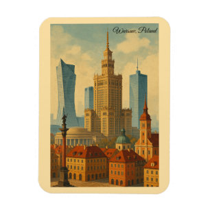 Íman Varsóvia Polônia Viagens vintage Art