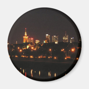 Íman Varsóvia, vista Polônia à noite