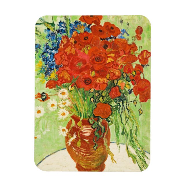 Íman Vase com Cornflower e Poppies, Van Gogh (Vertical)