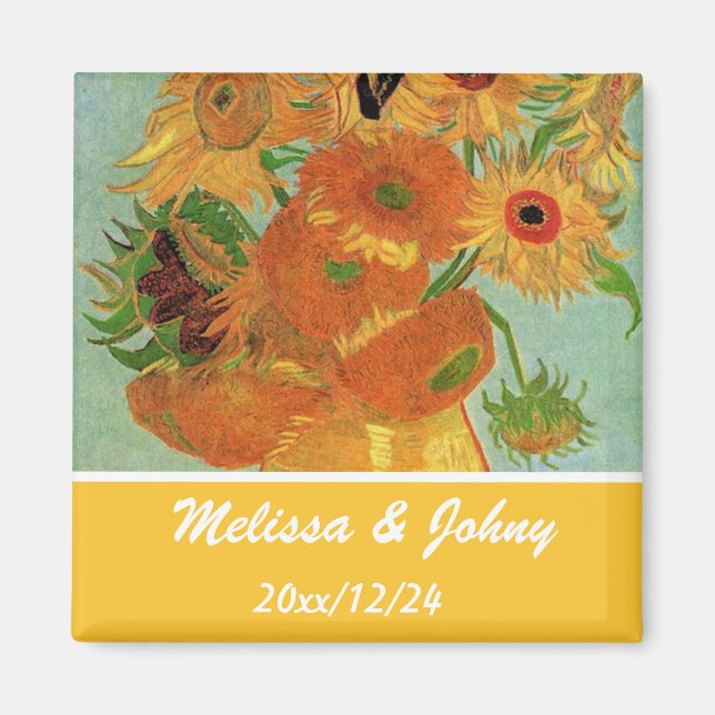 Íman Vase com doze girassóis, Vincent van Gogh (Frente)