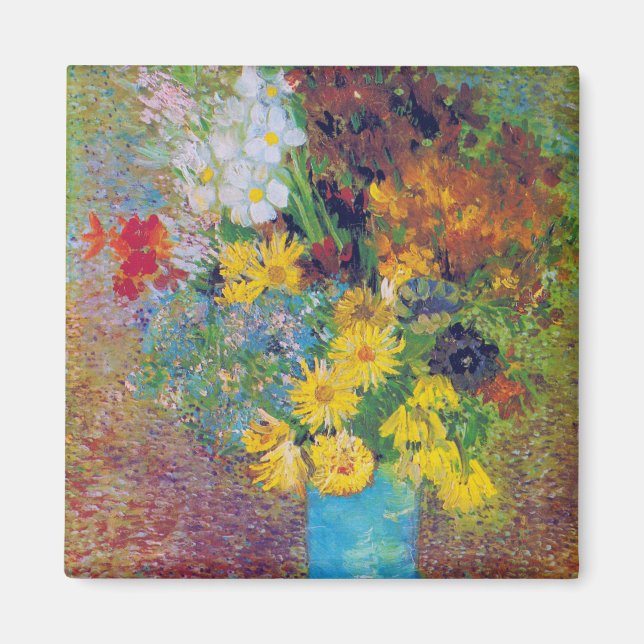 Íman Vase com margaridas e anêmonas, Van Gogh (Frente)