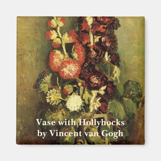 Íman Vaso com Malvas por Vincent van Gogh (Frente)
