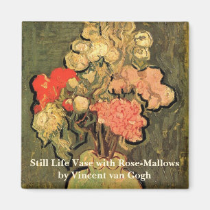 Íman Vaso com Malvas Rosadas por Vincent van Gogh