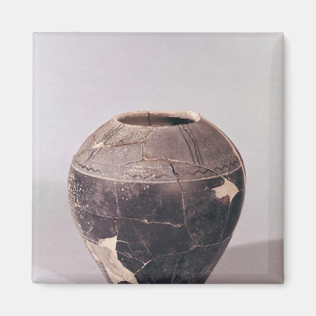 Íman Vaso de Engobe decorado com linhas onduladas (Frente)