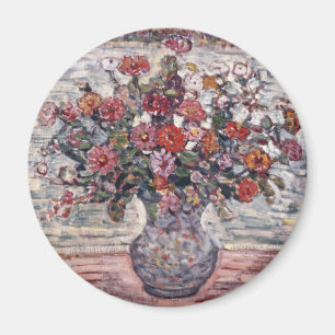 Íman Vaso de Flores, Zinnias por Maurice Prendergast