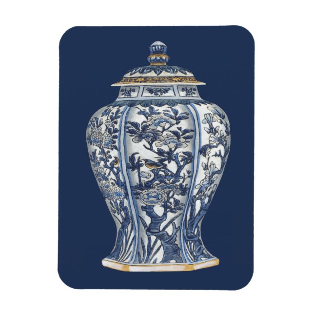 Íman Vaso de Porcelana Azul e Branco pelo Vision Studio (Vertical)