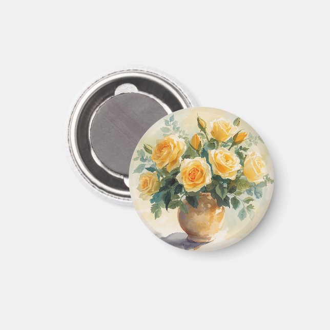 Íman Vaso de Rosas Amarelas (Front/Back)