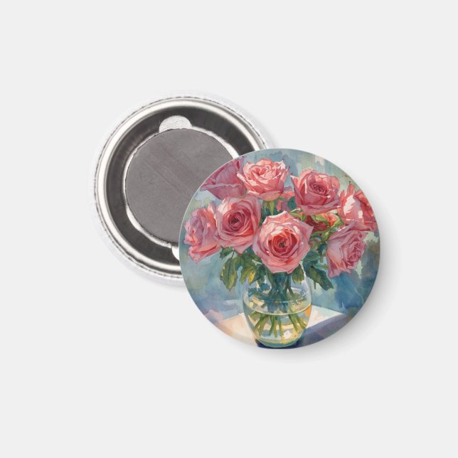 Íman Vaso de Rosas Rosas (Front/Back)