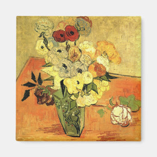 Íman Vaso Japonês, Rosas, Anêmonas por Vincent van Gogh