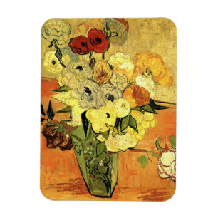 Íman Vaso Japonês, Rosas, Anêmonas por Vincent van Gogh