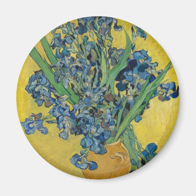 Íman Vaso Van Gogh com Íris Classic Impressionismo (Frente)