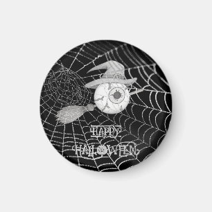 Íman Vassoura-de-bruxa do Halloween, olho assustador, t