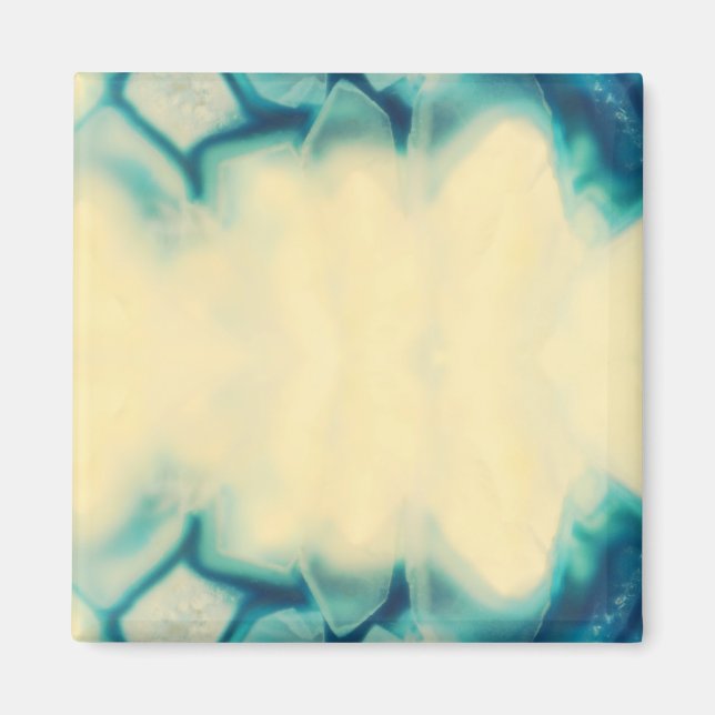 Íman Vazio Glamoroso Aqua Blue Crystal Salve a data (Frente)