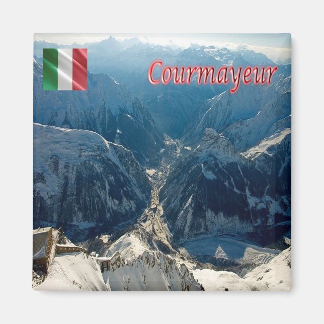 Íman VDA030 COURMAYEUR, Aosta Valley, Itália, Fridge (Frente)