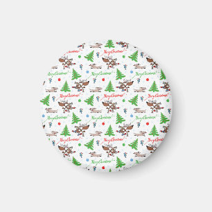 Íman veado de natal louco
