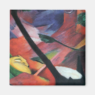 Íman Veado na Floresta II por Franz Marc; Reh im Walde