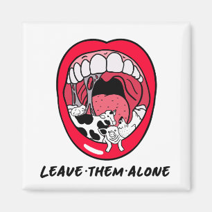 Íman Vegan animal mouth red lip deixa-os em paz