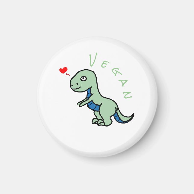 Íman Vegan Dinosaur Kind Dino Love (Frente)