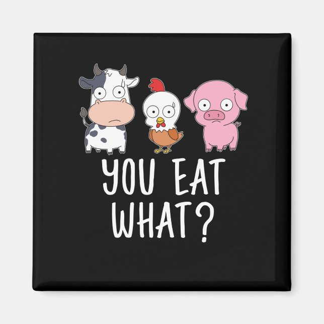 Íman Vegan Gift Vegetarian Gift Plant Funny Vegan (Frente)