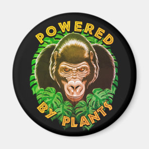 Íman Vegan Gorilla - Alimentado Por Plantas Citação