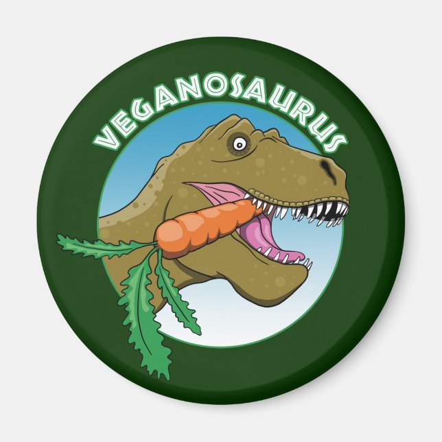 Íman Vegan T-Rex - Humor do Veganismo (Frente)