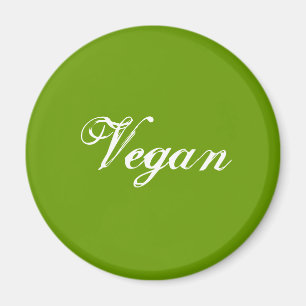 Íman Vegan. Verde. Slogan. Personalizado