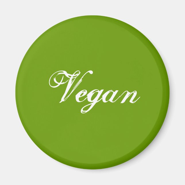 Íman Vegan. Verde. Slogan. Personalizado (Frente)
