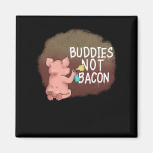 Íman Vegan Women Vegetarian Gifts Men Animal Rights Pig