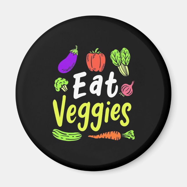 Íman Vegetariana coma vegetais (Frente)