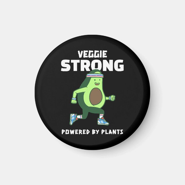 Íman Veggie Strong, Alimentado por plantas (Frente)