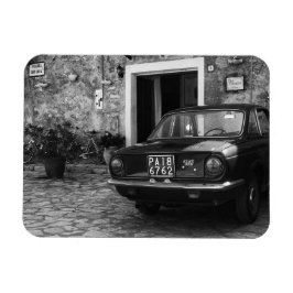 Íman Veículo Vintage FIAT em Itália, em monocromo