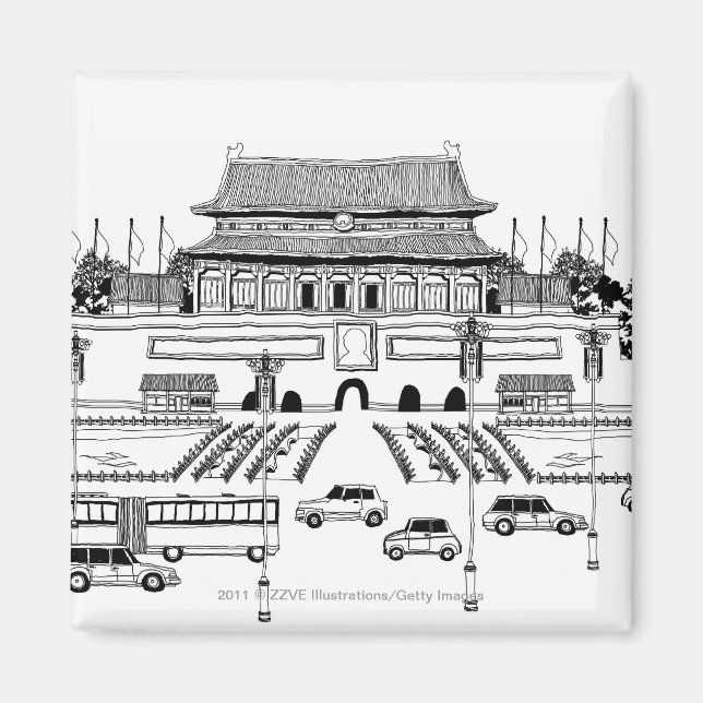 Íman Veículos rodoviários por pagoda (Frente)