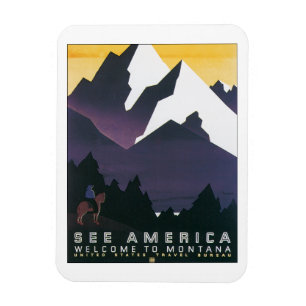 Íman Veja a boa vinda do ~ de América a Montana