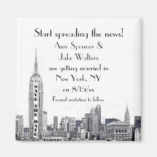 Íman VEJA O LINK REVISADO! Silhueta de NYC Gravada 01 S