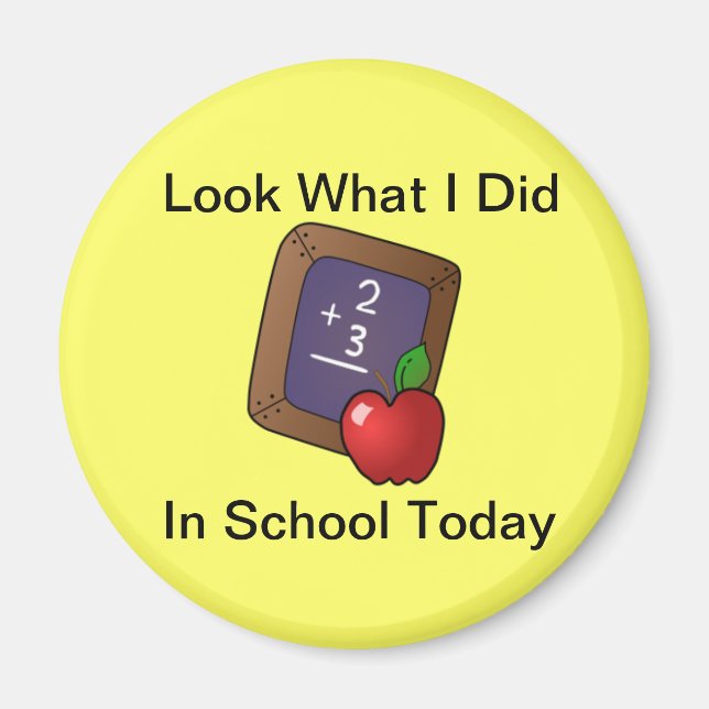 Íman Veja O Que Fiz No Magnet Da Escola (Frente)