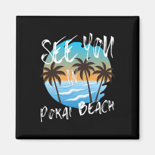 Íman Vejo Você Na Praia De Pokai Retro Vintage Surfista