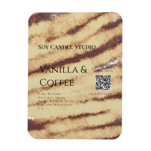 Íman Velas de café de baunilha adicionar barramento QR