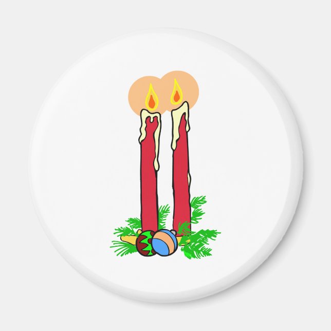 Íman Velas de Natal Altas (Frente)