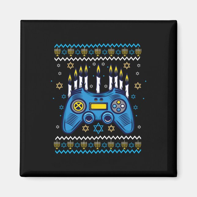 Íman Velas do Menorá de Hanukkah do Controle de Videoga (Frente)