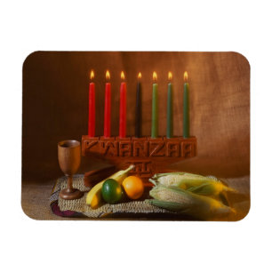 Íman Velas e comida de Kwanzaa