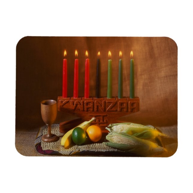 Íman Velas Kwanzaa e comida (Horizontal)
