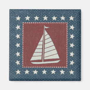 Íman Veleiro litoral da arte   no vermelho