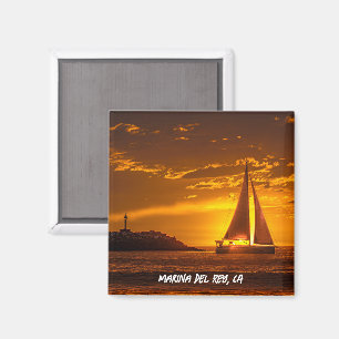 Íman Velero ao pôr do sol - Marina Del Rey, CA 
