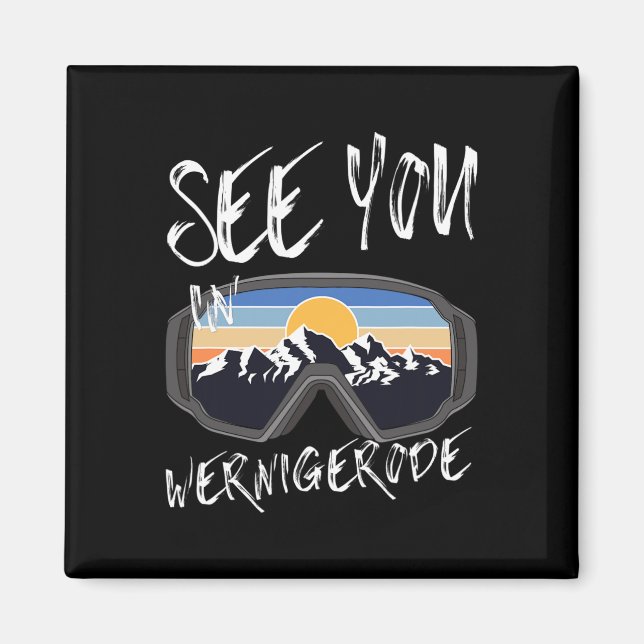 Íman Vemo-Nos No Wernigerode Germany Vacing Ski Goggle (Frente)