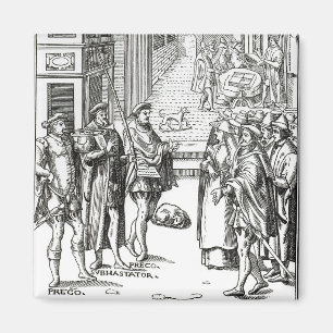 Íman Venda pelo Crier de cidade, após um woodcut 'no