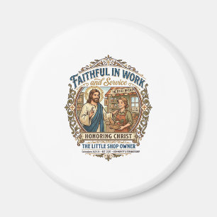 Íman Vendedor de Artesanato Jesus Etsy Camisa de Fabric