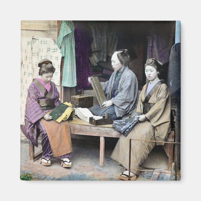 Íman Vendedor de Tecidos do Japão 1870 (Frente)