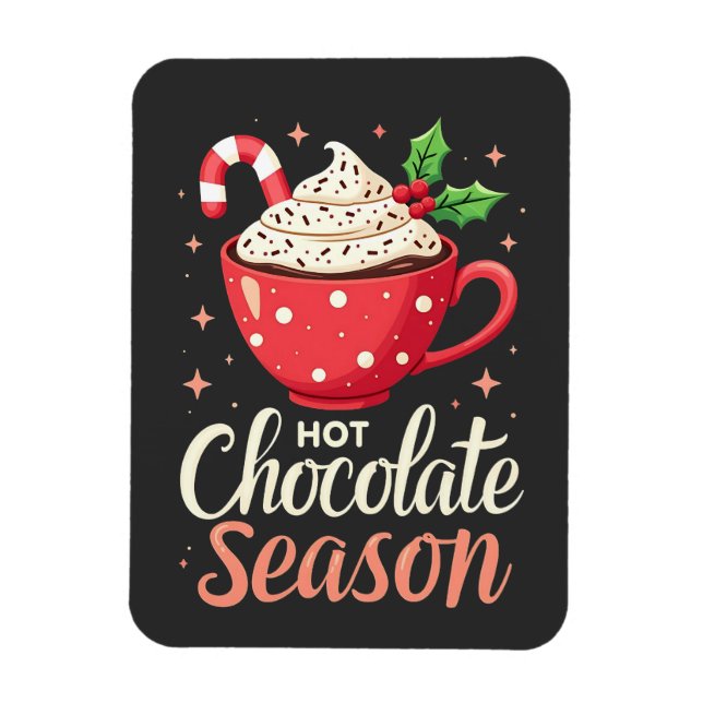Íman Vendedores de Natal da estação de chocolate quente (Vertical)