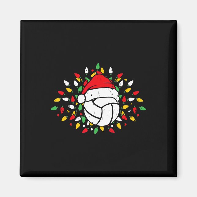 Íman Vendedores de Voleibol Santa Hat no Natal Presente (Frente)